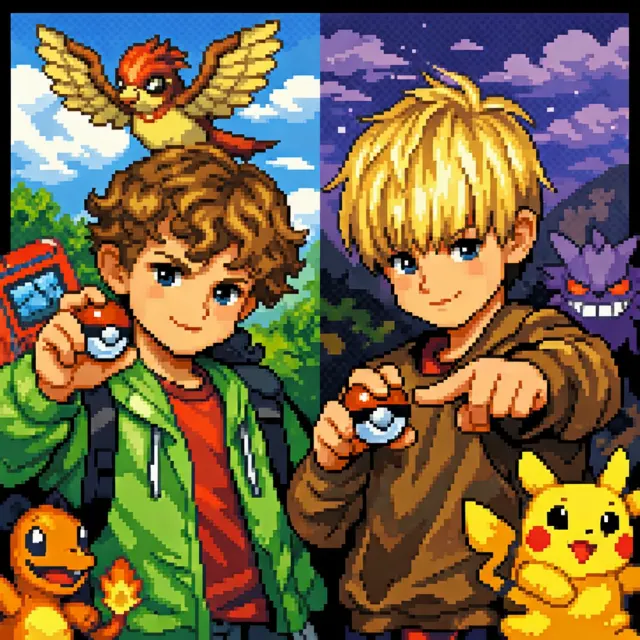 Lucas y Fede, entrenadores Pokémon